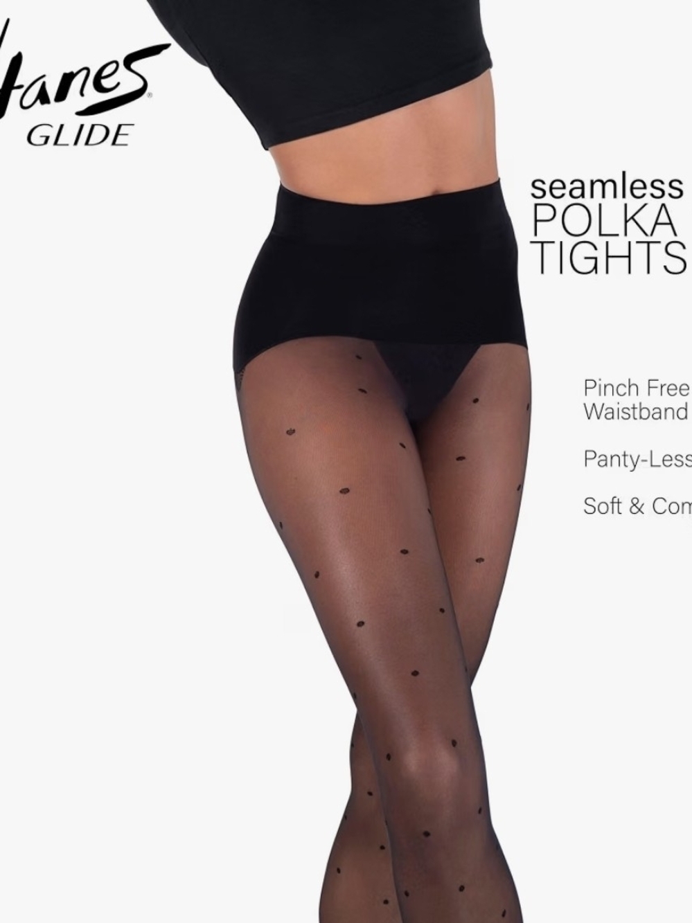 Hanes | Women's Soft Glide Seamless Polka Dot Sheer Tights | Size XXL | NEW |